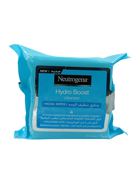 

Neutrogena Hydro Boost Cleanser Facial Wipes, 25 Pieces