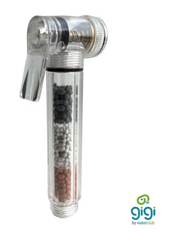 WaterClub Gigi Shower Head, Clear/Silver