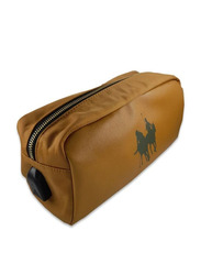 Santa Barbara Polo & Racquet Club Umbra Series PU Leather Toiletry Bag, Brown