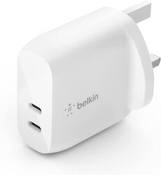 40W USB Type C PD Wall Charger (Dual USB-C Ports for 20W Per Port Fast Power Delivery Enabled Charging for iPhone 14/14 Plus, 13, 13 Pro, 13 Pro Max, Mini, iPad Pro, Galaxy, and More) White