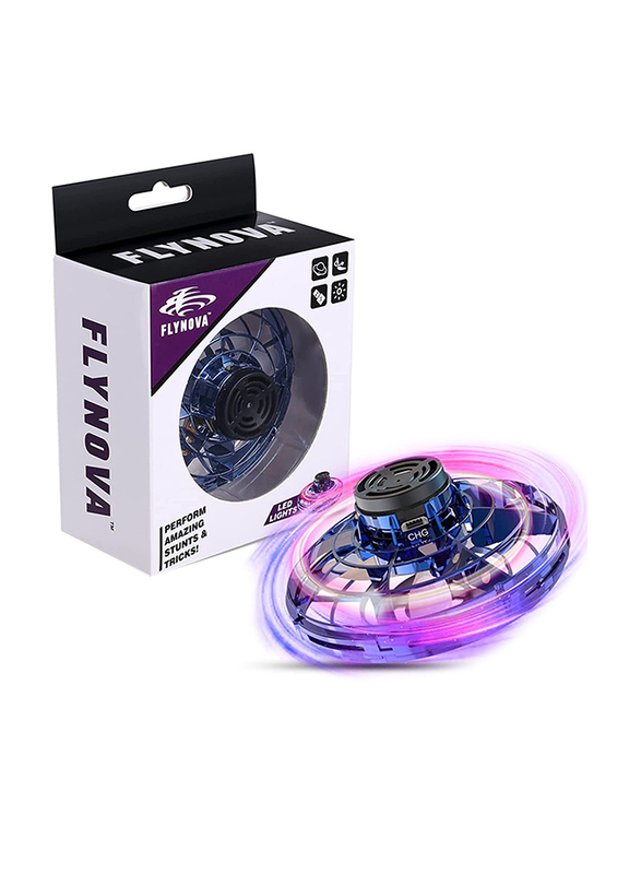 

Kanino Flying Spinner Mini Hand Operated Drones with LED Lights, Ages 1+, Blue