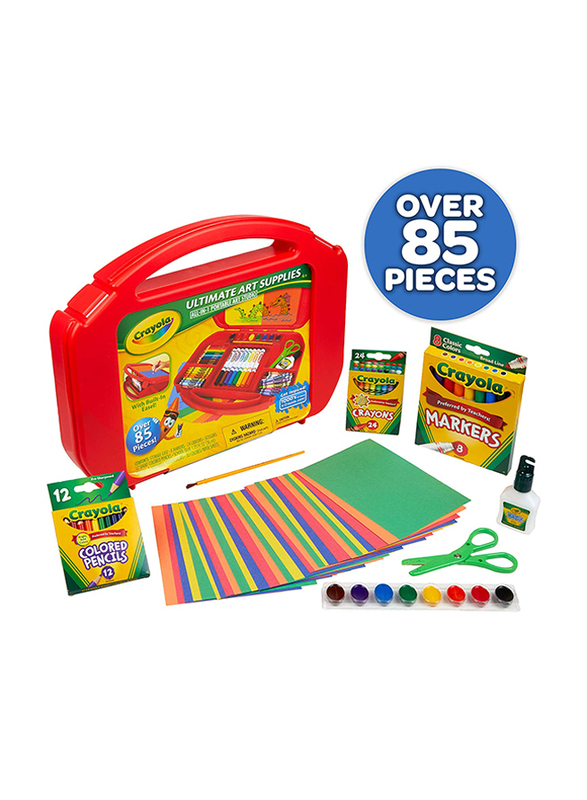 

Crayola Ultimate Art Case with Easel Gift, 85 Pieces, Ages 4+, Multicolour