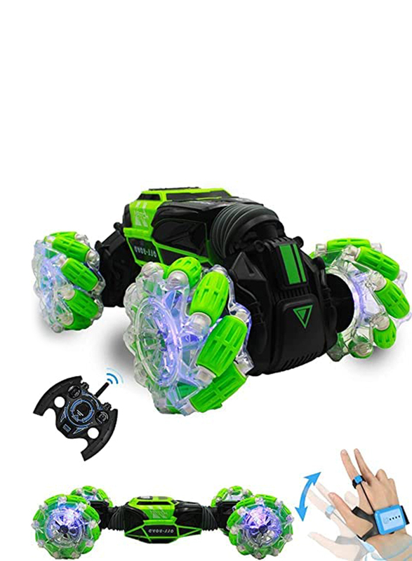 

Generic 4WD 2.4GHz Skidding Stunt RC Car with Off Road Tires & Gesture Control Band, Ages 6+, Green