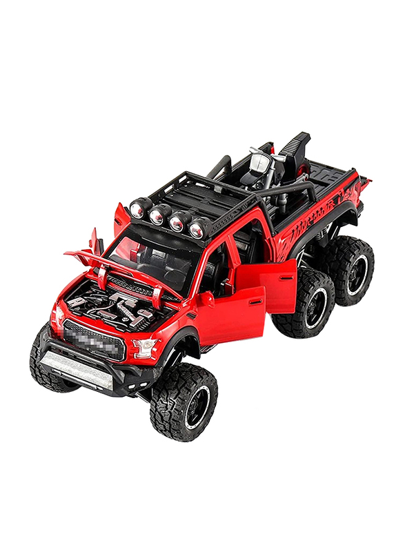 

Cheung Star 1:24 Ford F150 Beast Raptor Diecast Alloy Car Model Pull Back Die Cast Model Car, Ages 3+, Red