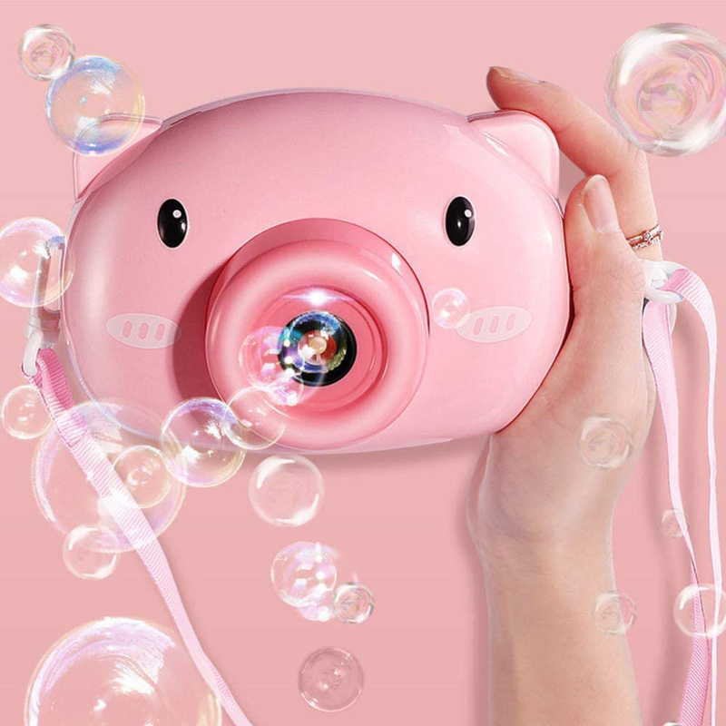

ChichiAutomatic Bubble Blower Camera with 100ml Bubble Solution, Ages 3+, Pink