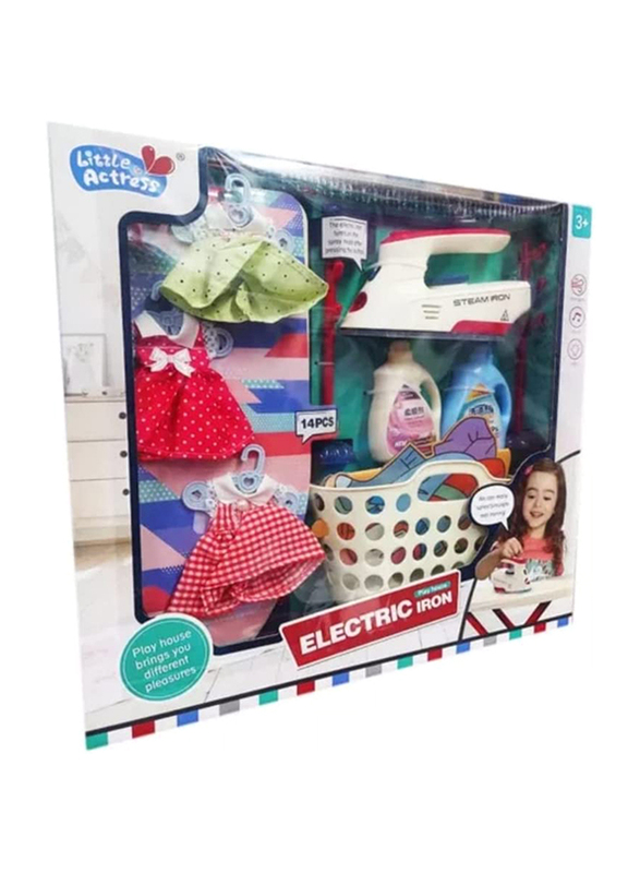 

Little Actress Electric Iron Play House, 14 Pieces, Ages 3+, Multicolour