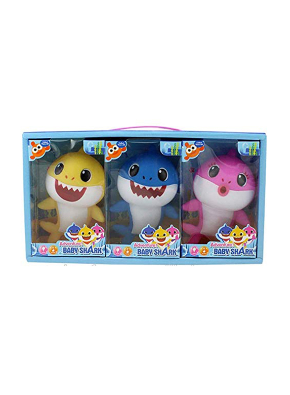 

Generic Baby Shark Rubber Toy, 3 Pieces, Ages 3+, Multicolour