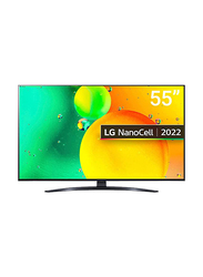 LG 55-Inch Flat Smart 4K LED TV, 55NANO796QA-AMEE, Black