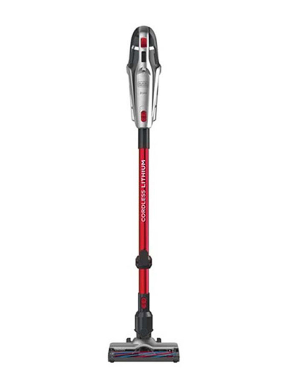 Black+Decker 3-In-1 Cordless Upright Stick Vacuum Cleaner, 0.5L, BHFE620J-GB, Red/Grey/Silver