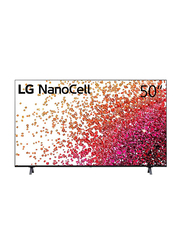 LG 50-Inch NanoCell Flat Smart 4K HDR LED TV, 50NANO75VPA, Black