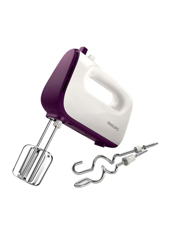 

Philips Viva Collection Hand Mixer, 400W, HR3740/11, White/Purple