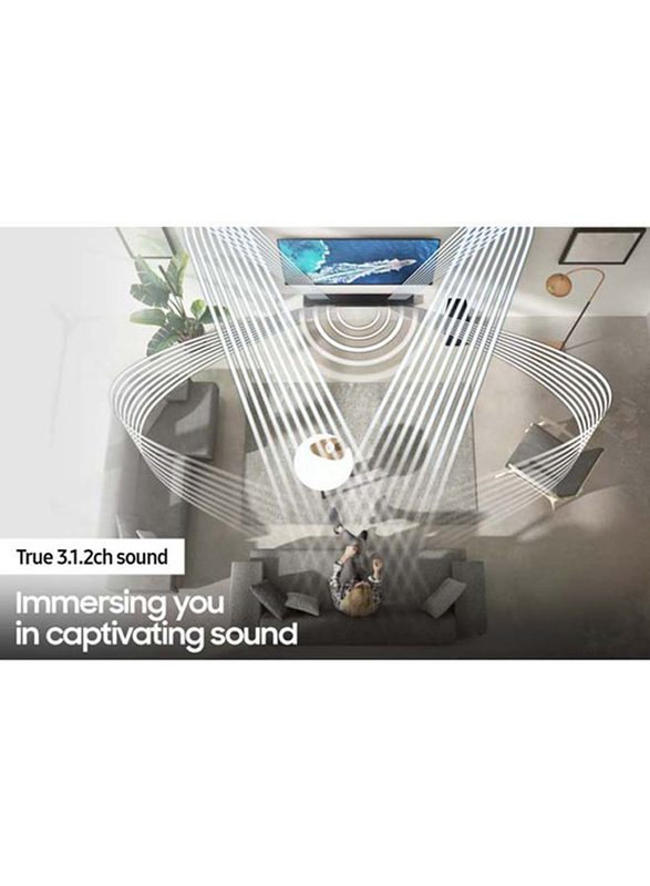 Samsung 3.1ch Soundbar System with Wireless Subwoofer, HW-Q600A/ZN, Black