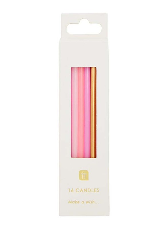 

Talking Tables Rose Pink Candles, 16 Pieces, Multicolour