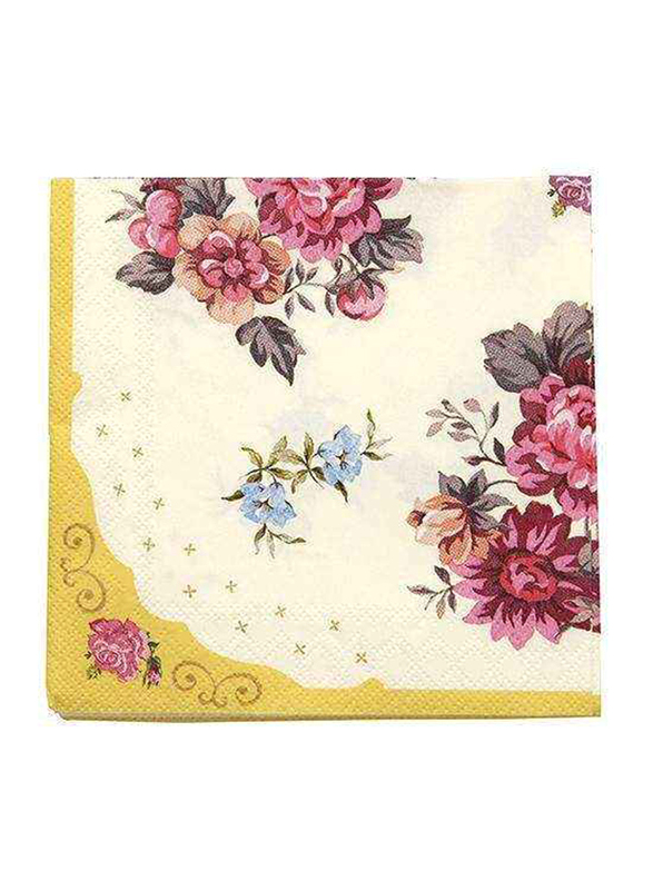 

Talking Tables Truly Scrumptious Napkin, 20 x 25cm, 30 Pieces, Beige/Yellow/Pink