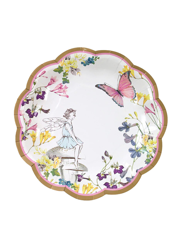 

Talking Tables 18cm 12-Piece Truly Fairy Scallop Paper Plate Set, Multicolour