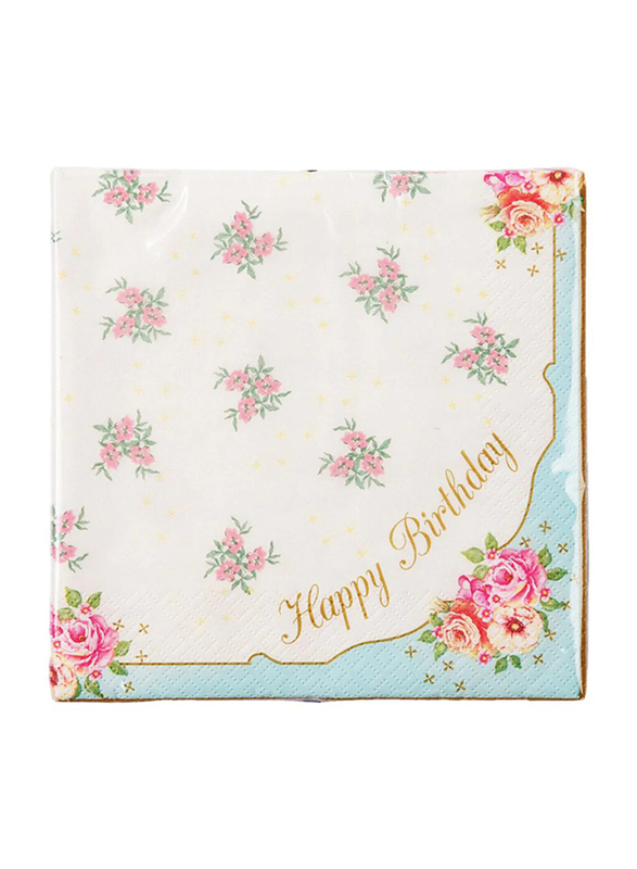 

Talking Tables Truly Scrumptious Happy Birthday Napkin, 20 x 33cm, 20 Pieces, Multicolour