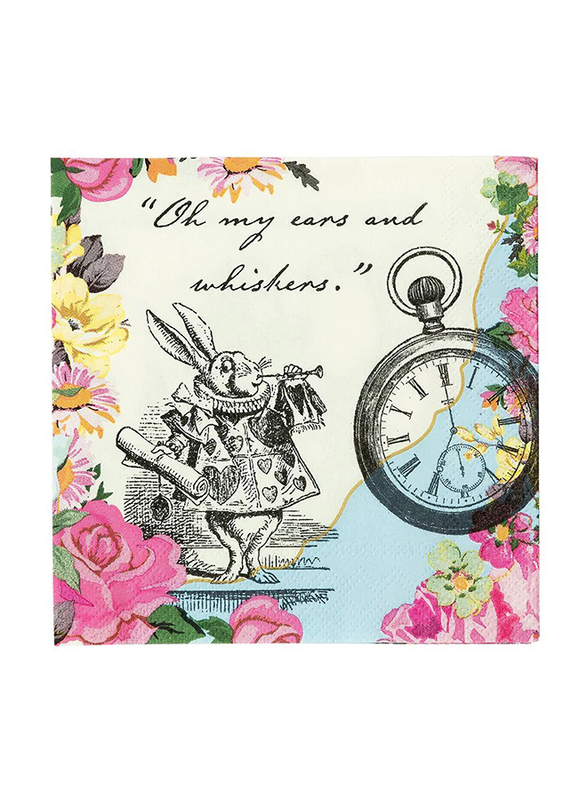 

Talking Tables Truly Alice Napkin, 20 x 20cm, 20 Pieces, Multicolour