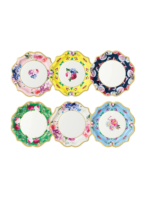 

Talking Tables 20cm 12-Piece Truly Scrumptious Medium Paper Plate Set, 6 Designs, Multicolour