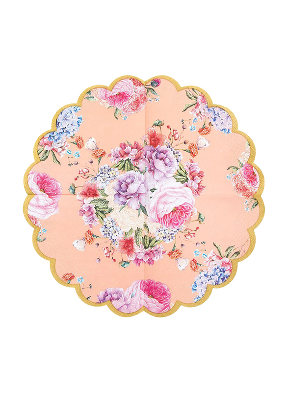 

Talking Tables Truly Scrumptious Scalloped Napkin, 20 x 33cm, 20 Pieces, Orange/Pink/Gold