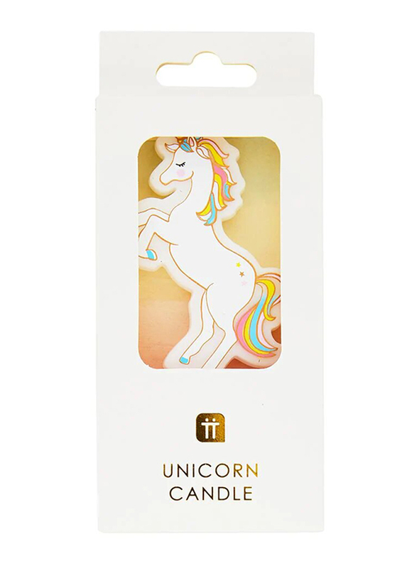 

Talking Tables We Heart Unicorn Statement Shaped Candle, Multicolour