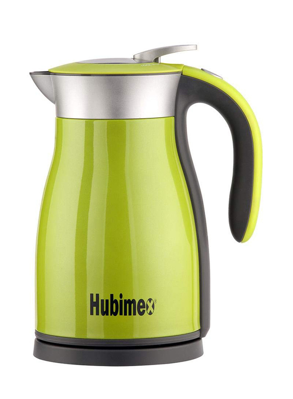 Hubimex 1.7L Stainless Steel Thermos Electric Kettle, Green