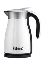 Hubimex 1.7L Stainless Steel Thermos Electric Kettle, White/Grey