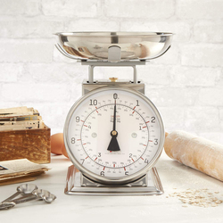 Taylor Precision Products Stainless Steel Analog Kitchen Scale, Silver