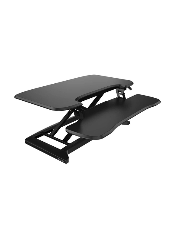 Efurnit Ergonomic Adjustable Sit-Standing Workstation Desktop for 39 inch Series, Black