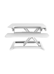 Efurnit Ergonomic Adjustable Sit-Standing Workstation Desktop for 33 inch Series, White