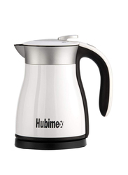 Hubimex 1.2L Stainless Steel Thermos Electric Kettle, White