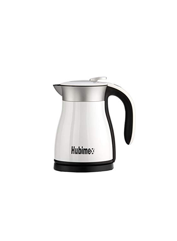Hubimex 1.2L Stainless Steel Thermos Electric Kettle, White