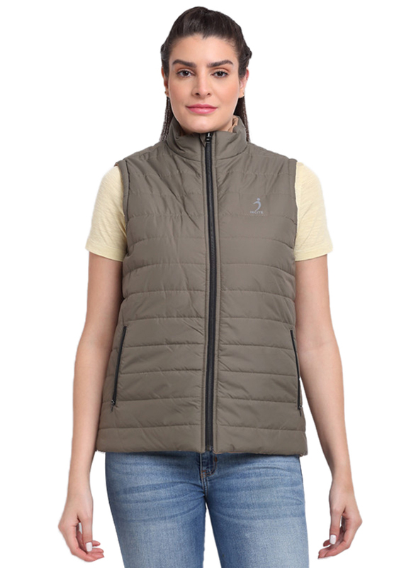 

Incite Sleeveless Puffer Jacket for Women, M, Olive