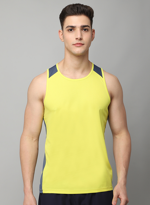 

Sleeveless Sports Training Tank Top for Men, Double Extra Large, Yellow