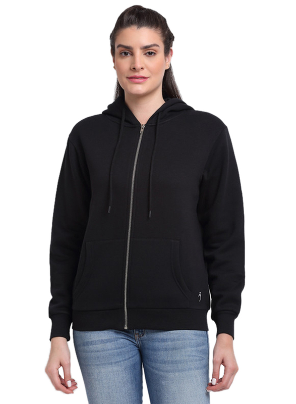 

Incite Fleece Zipper Hoodie Jacket for Women, M, Black