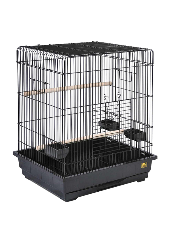 

Prevue Square Roof Parrot Cage, 25 x 21 inch, 2 Piece, Black