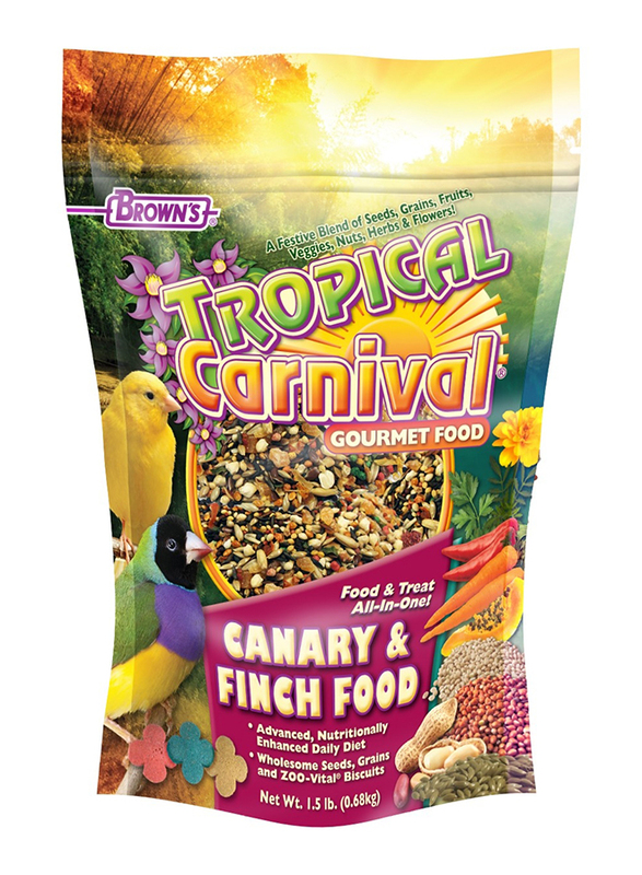 

Browns Tropical Carnival Canary & Finch Bird Dry Food, 0.68Kg