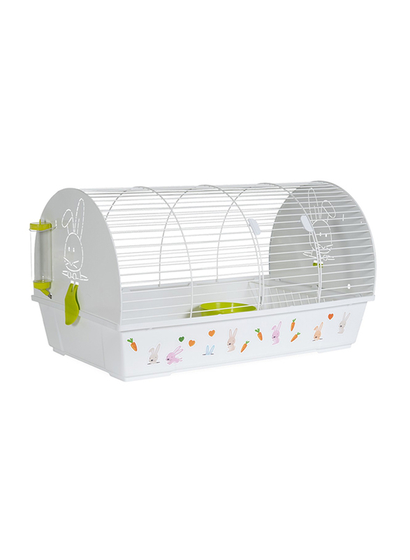 

Voltrega 990 Rabbit Cage with Track, White/Green