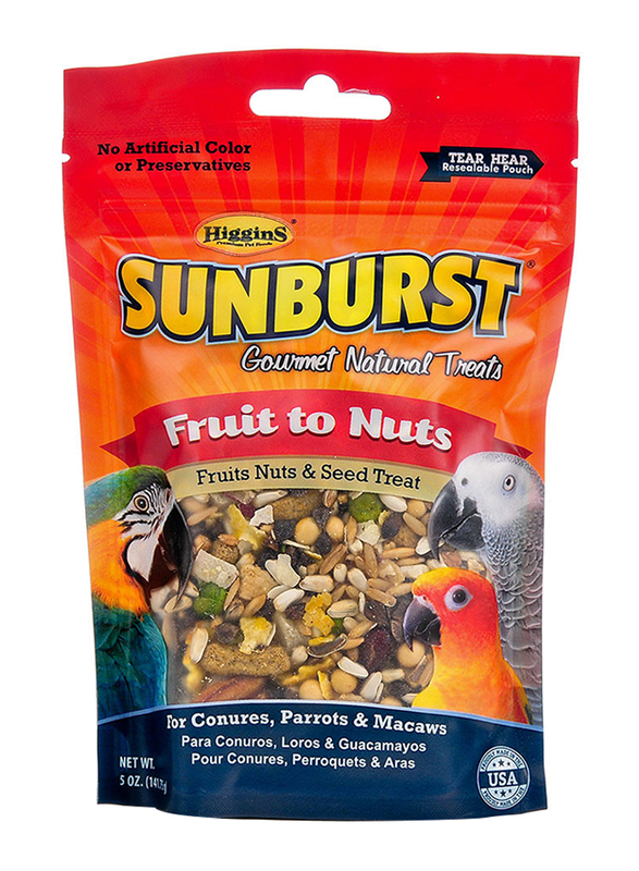 

Higgins Sunburst Treats Fruit To Nuts Fruits Birds Dry Food, 5oz