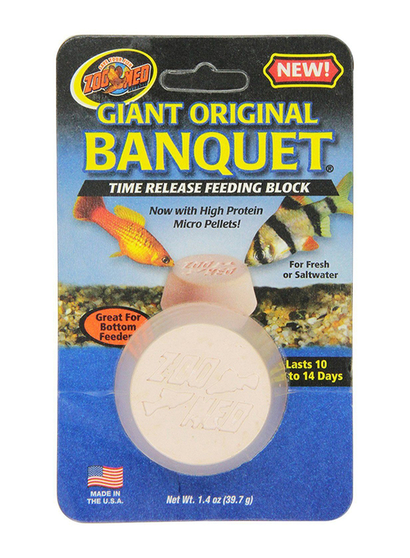 

Zoo Med Original Banquet Giant Blocks Dry Fish Food, 39.7g