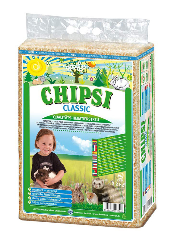 

JRS Chipsi Classic Bedding for Small Pets, 3.2Kg, Multicolour