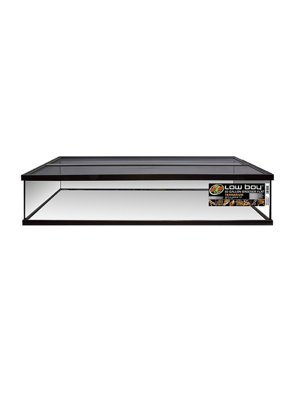 

Zoo Med 50 Gallon Low Boy Terrarium with Aluminium, Black/Clear