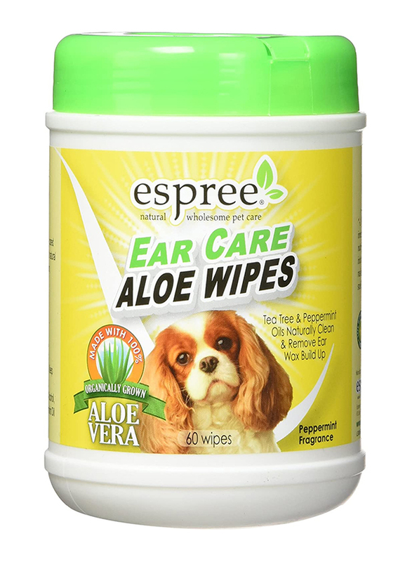 

Espree Ear Care Aloe Wipes, 60 Sheets, Multicolour