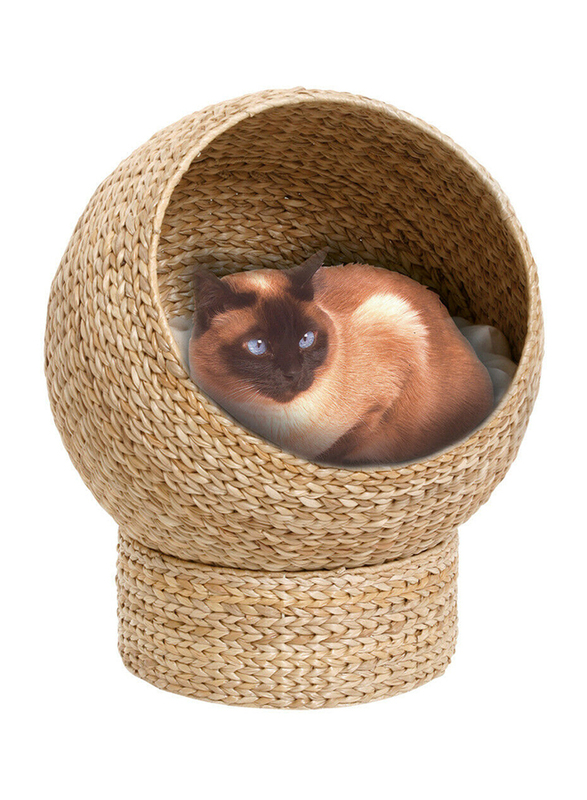 

Karlie Banana Leaf Cat Cave, 47 x 47 x 61cm, Beige