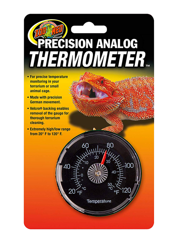

Zoo Med Reptile Precision Analog Thermometer, Black