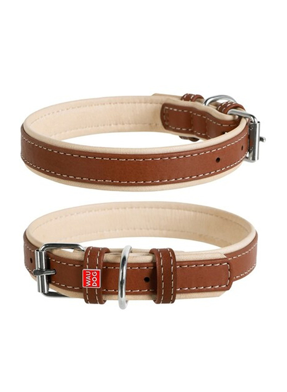 

Collar Company Waudog Soft Leather Dog Collar, Extra Small, 2 Pieces, Brown