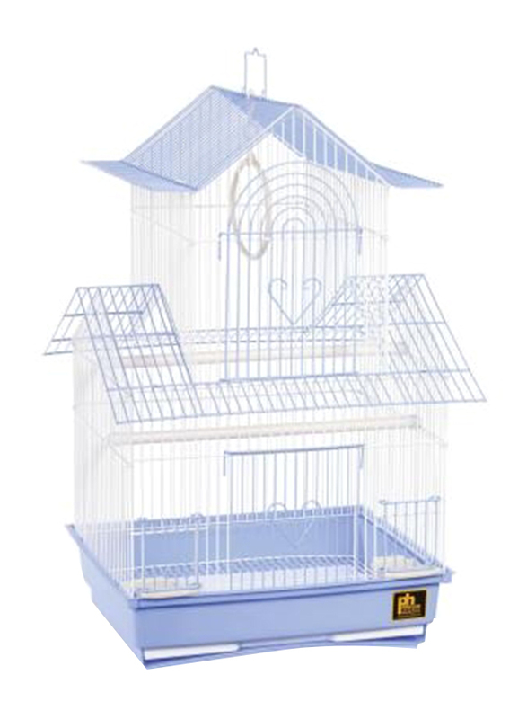 

Prevue Shanghai Parakeet Bird Cage, 4-Piece, Blue/White