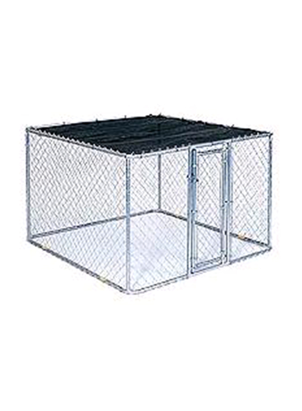 

Midwest K9 Steel Chain Link Portable Kennel with a Sunscreen for Pet, Silver