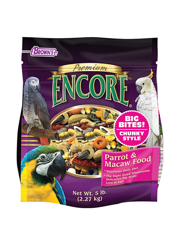 

Browns Premium Encore Big Bites Chunky Style Parrot & Macaw Bird Dry Food, 2.27Kg