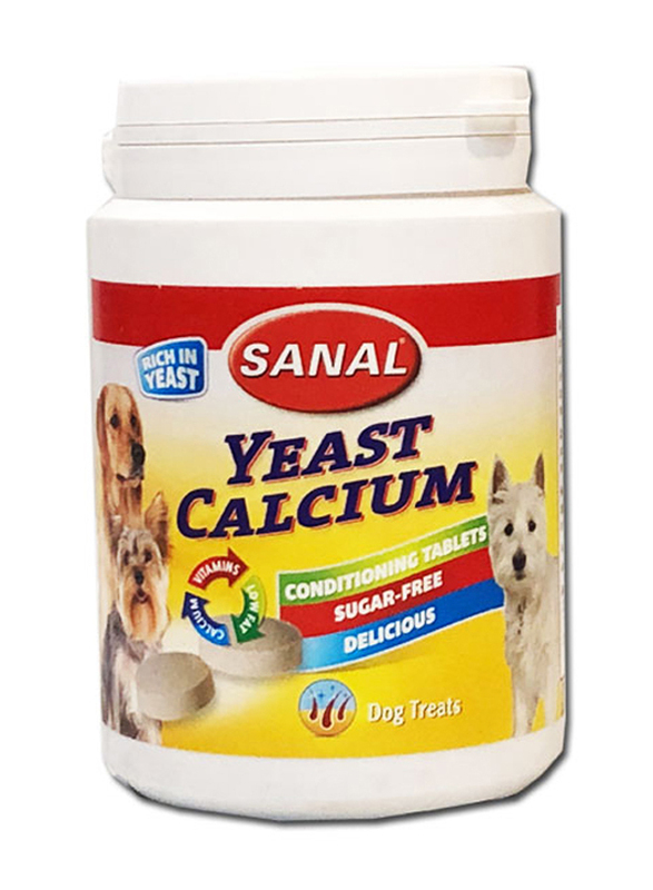 

Sanal Yeast Dogs Calcium Tablets Jar, 150g, White