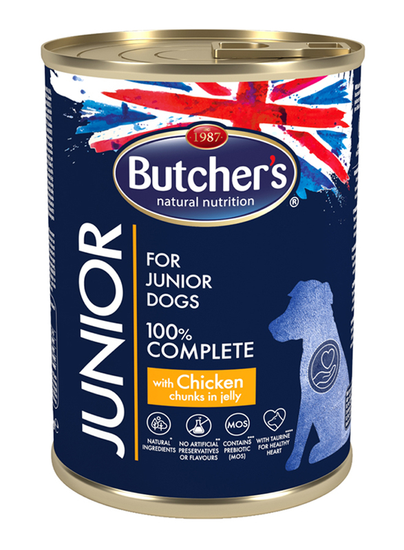 

Butcher's Junior with Chicken Chunk in Jelly Dog Wet Food, 400g